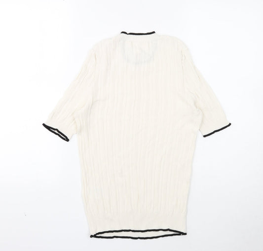 Womens UK Size M H&M White Pullover Jumper