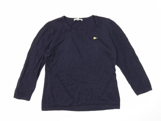 Womens UK Size 10 Per Una Blue Pullover Jumper