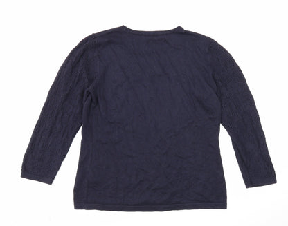Womens UK Size 10 Per Una Blue Pullover Jumper