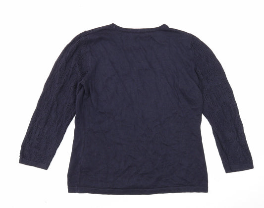 Womens UK Size 10 Per Una Blue Pullover Jumper