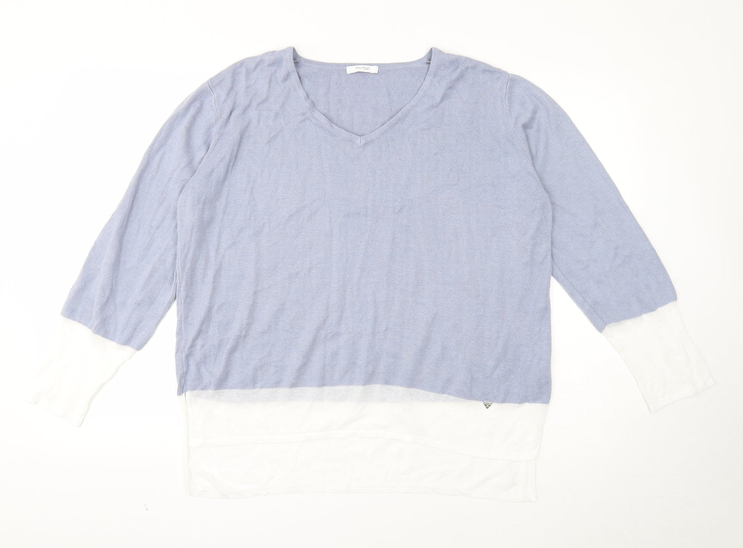 Womens UK Size 18 Pure Blue Pullover Jumper