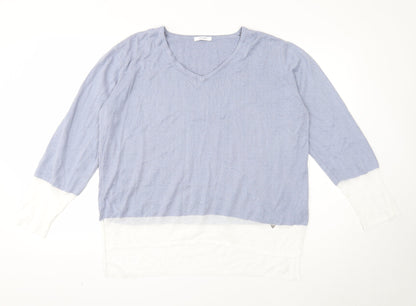 Womens UK Size 18 Pure Blue Pullover Jumper