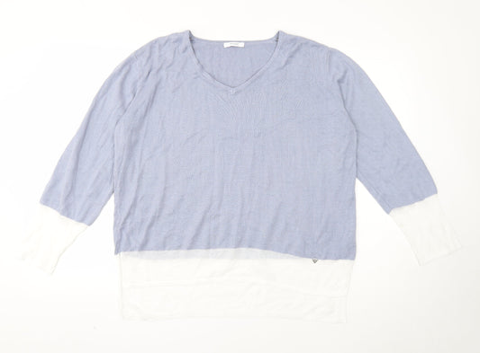 Womens UK Size 18 Pure Blue Pullover Jumper