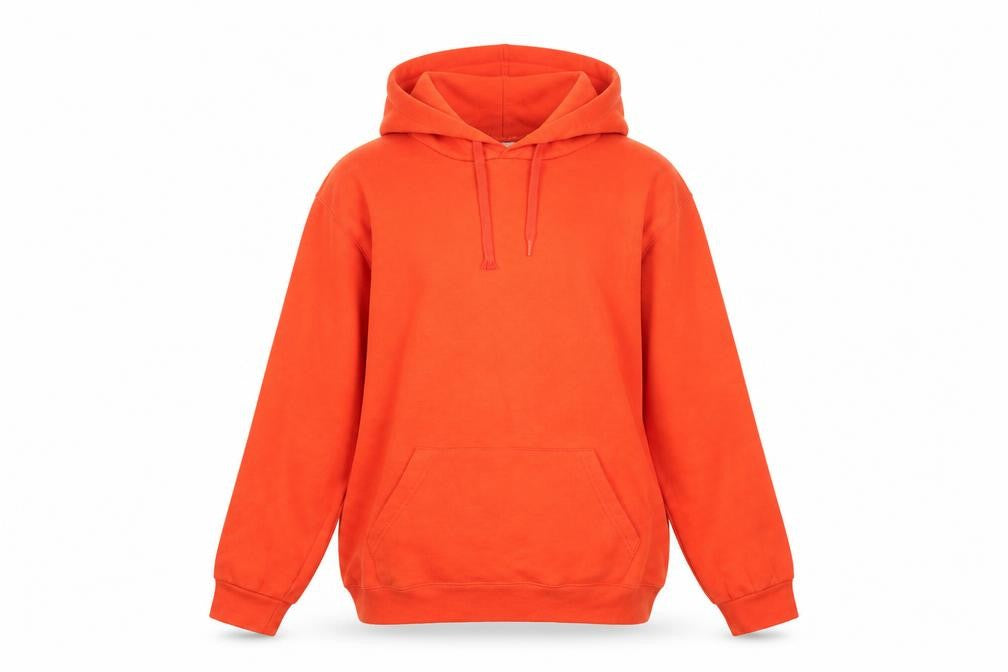 BEC Collection Womens Orange Cotton Pullover Hoodie Size M Pullover