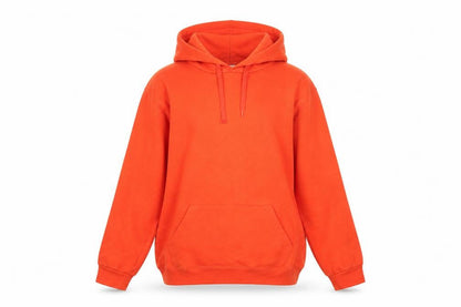 BEC Collection Womens Orange Cotton Pullover Hoodie Size M Pullover