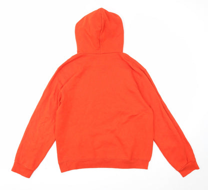 BEC Collection Womens Orange Cotton Pullover Hoodie Size M Pullover