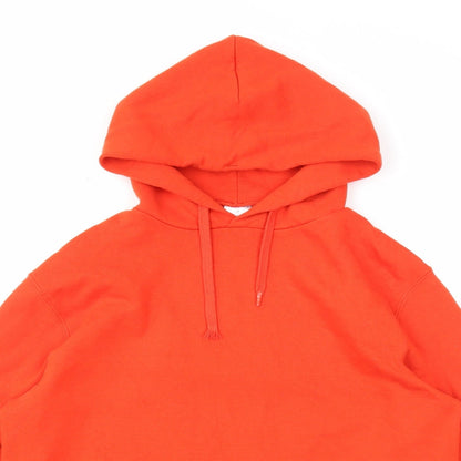 BEC Collection Womens Orange Cotton Pullover Hoodie Size M Pullover