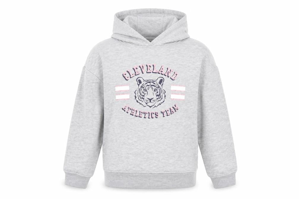 Primark Girls Grey Cotton Pullover Hoodie Size 11-12 Years Pullover - Cleveland Athletics Team