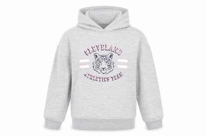 Primark Girls Grey Cotton Pullover Hoodie Size 11-12 Years Pullover - Cleveland Athletics Team