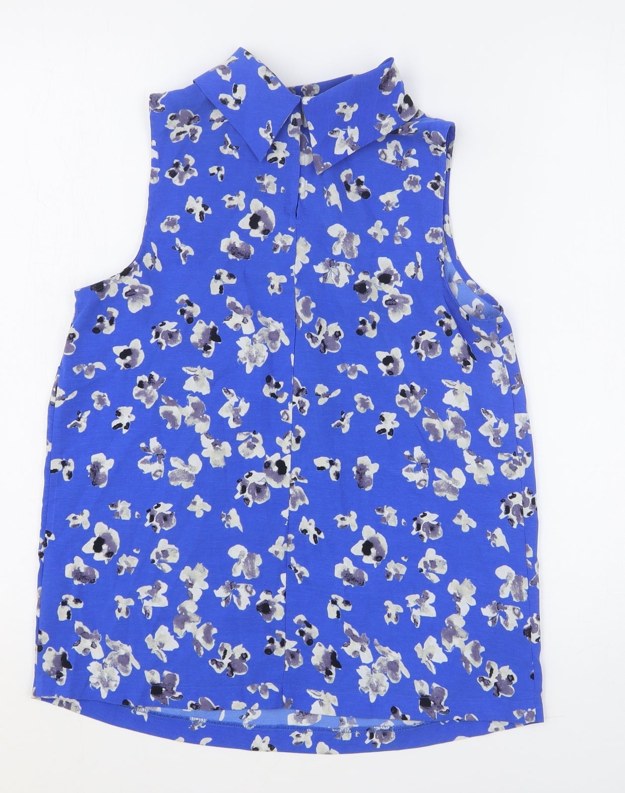 Womens UK Size 8 Papaya Blue Basic Blouse