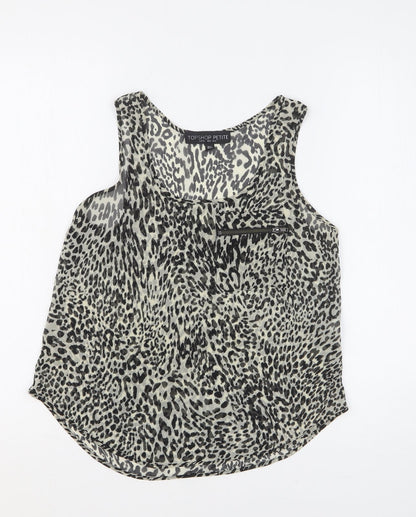 Womens UK Size 4 Topshop Multicoloured Basic Tank