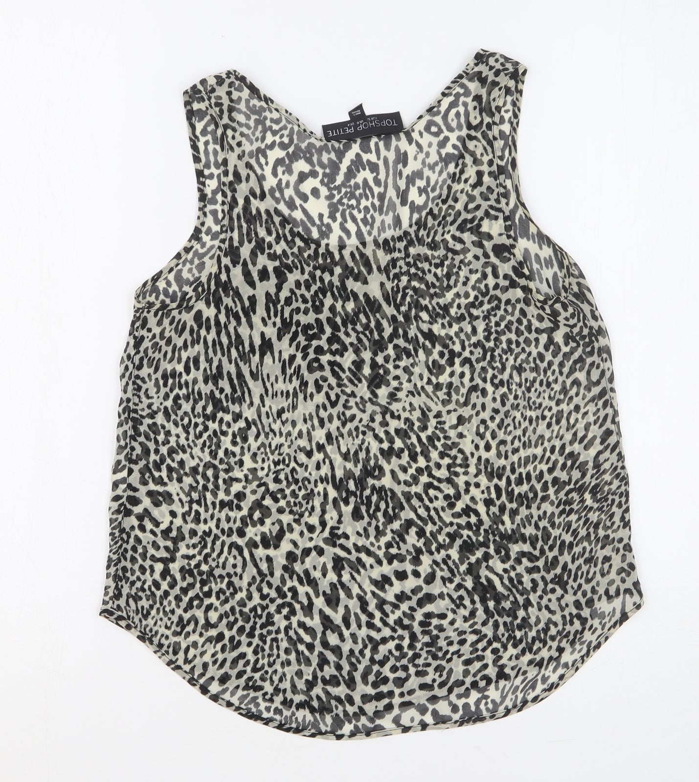 Womens UK Size 4 Topshop Multicoloured Basic Tank