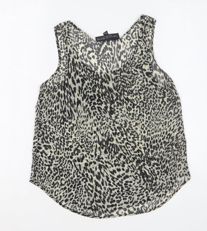 Womens UK Size 4 Topshop Multicoloured Basic Tank