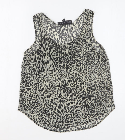 Womens UK Size 4 Topshop Multicoloured Basic Tank