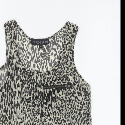 Womens UK Size 4 Topshop Multicoloured Basic Tank