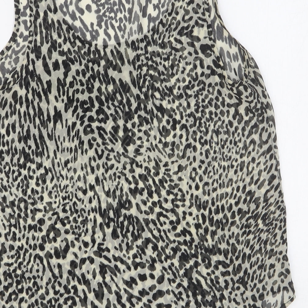 Womens UK Size 4 Topshop Multicoloured Basic Tank