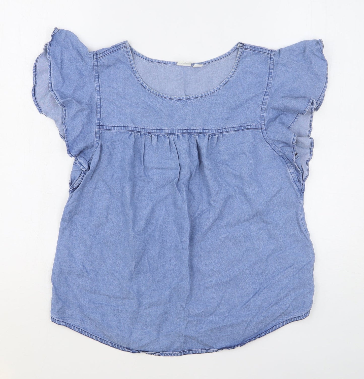 Womens UK Size S Gap Blue Basic Blouse