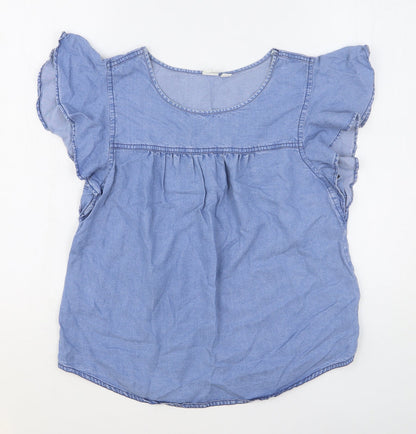Womens UK Size S Gap Blue Basic Blouse
