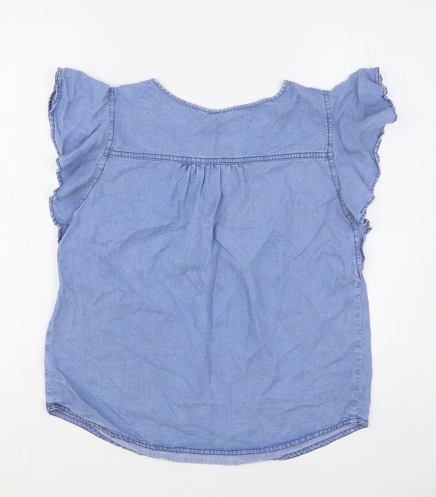Womens UK Size S Gap Blue Basic Blouse