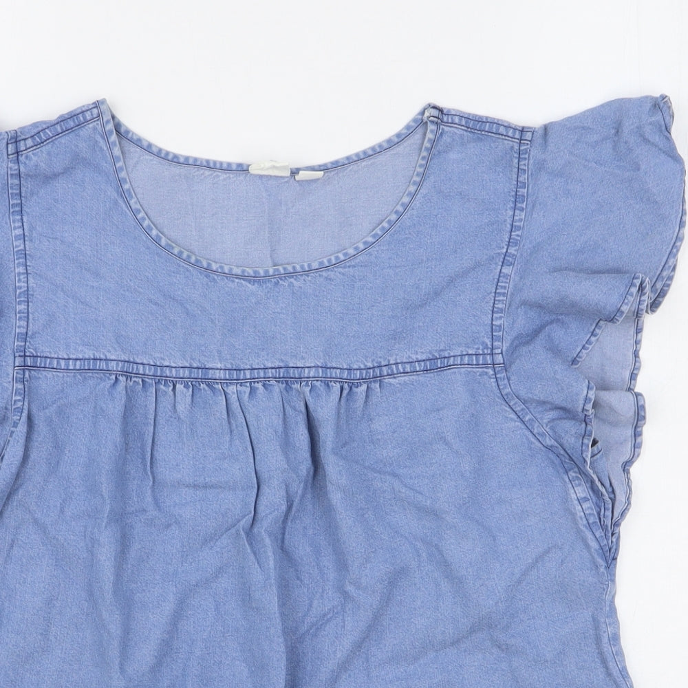 Womens UK Size S Gap Blue Basic Blouse