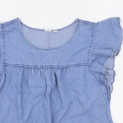 Womens UK Size S Gap Blue Basic Blouse