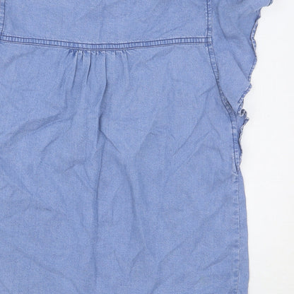 Womens UK Size S Gap Blue Basic Blouse