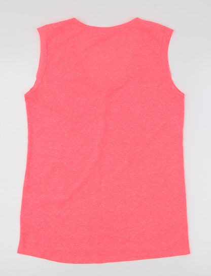 Womens UK Size 8 River Island Pink Basic Tank