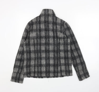 Per Una Womens Grey Geometric Jacket Size S Zip