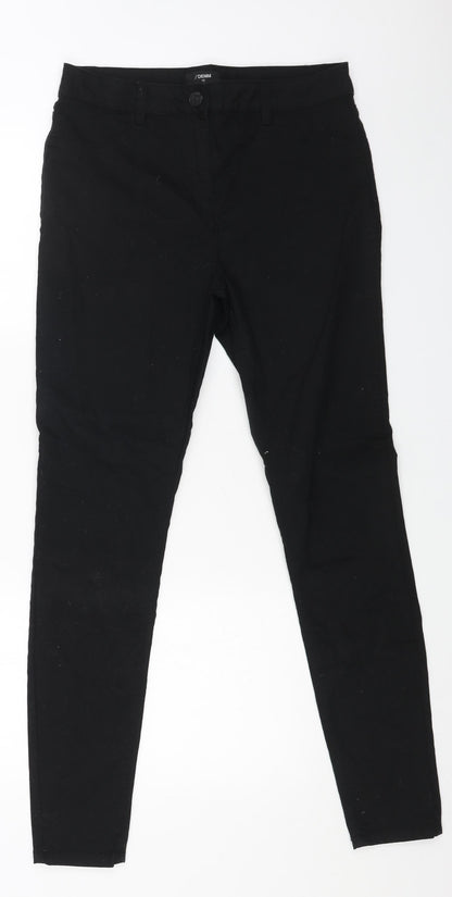Womens UK Size 12 Denim Regular Fit Skinny Black Jeans