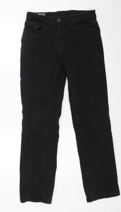 Womens UK Size 32 in Preworn Regular Fit Straight Black Jeans