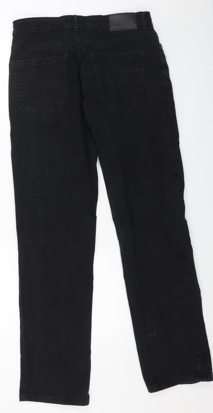 Womens UK Size 32 in Preworn Regular Fit Straight Black Jeans