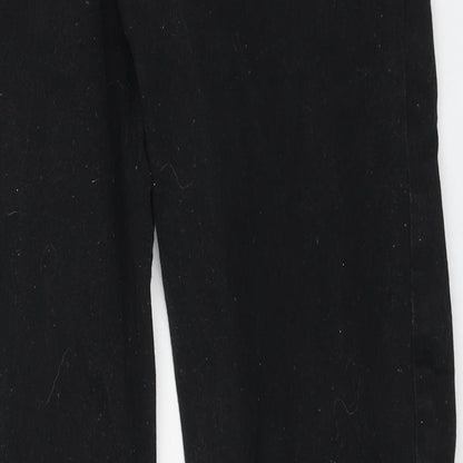 Womens UK Size 32 in Preworn Regular Fit Straight Black Jeans