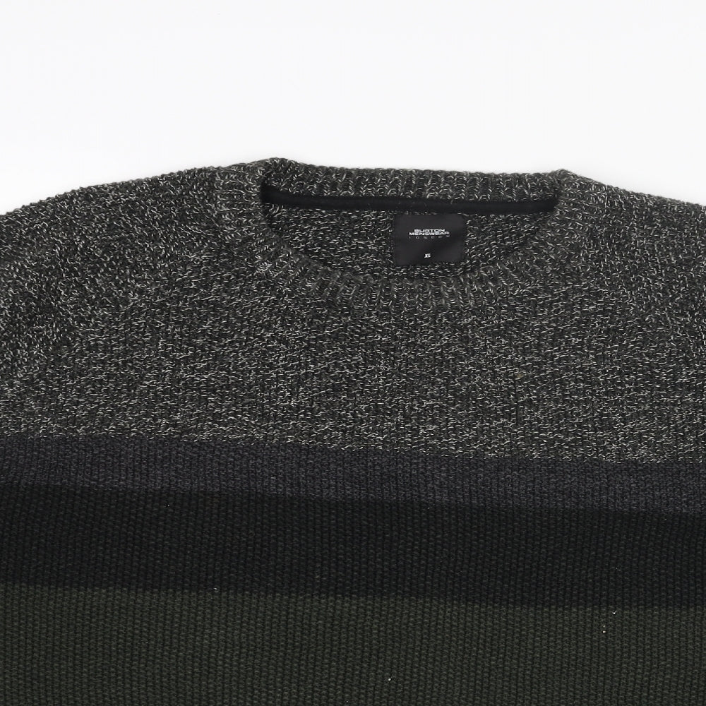 Burton Mens Green Round Neck Acrylic Pullover Jumper Size XL Long Sleeve