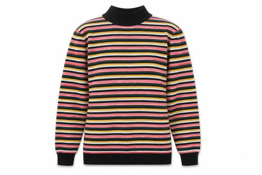 Womens UK Size 8 Papaya Multicoloured Pullover Jumper