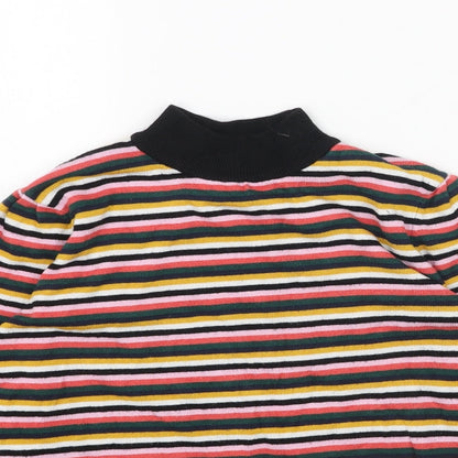 Womens UK Size 8 Papaya Multicoloured Pullover Jumper
