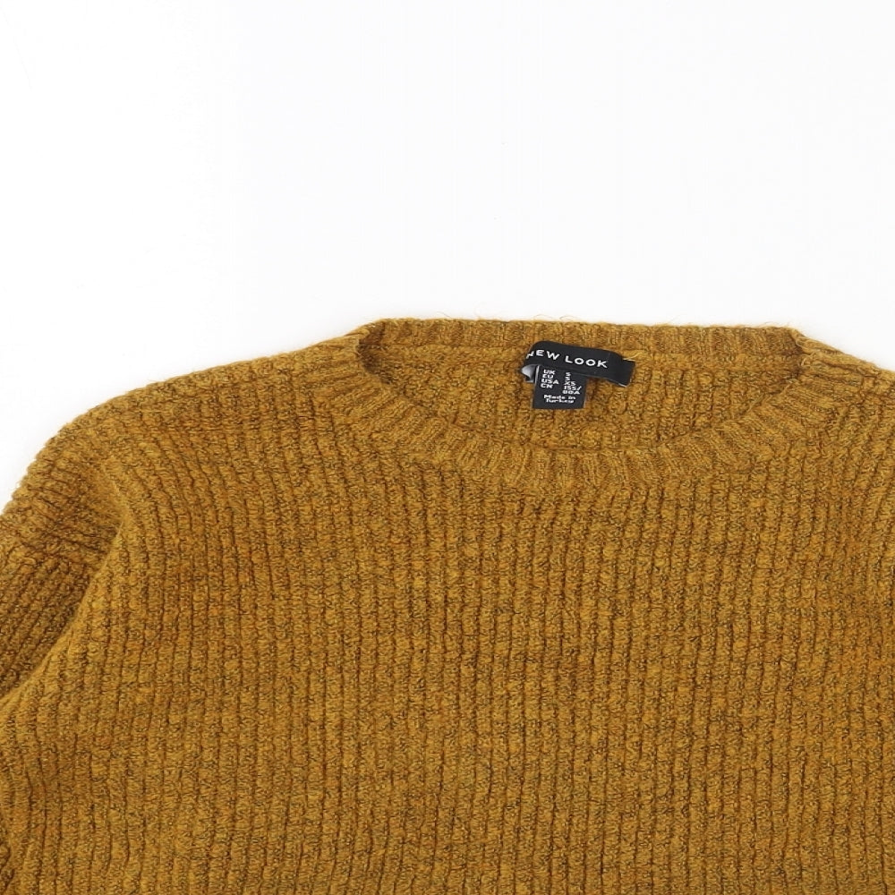 Womens UK Size S New Look Yellow Pullover Jumper