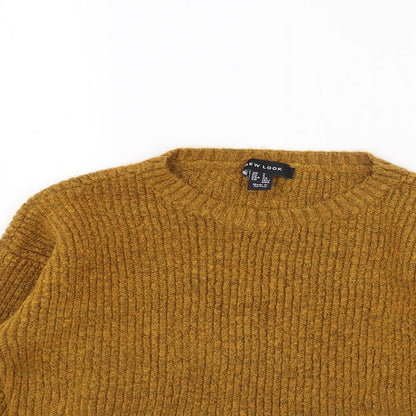 Womens UK Size S New Look Yellow Pullover Jumper