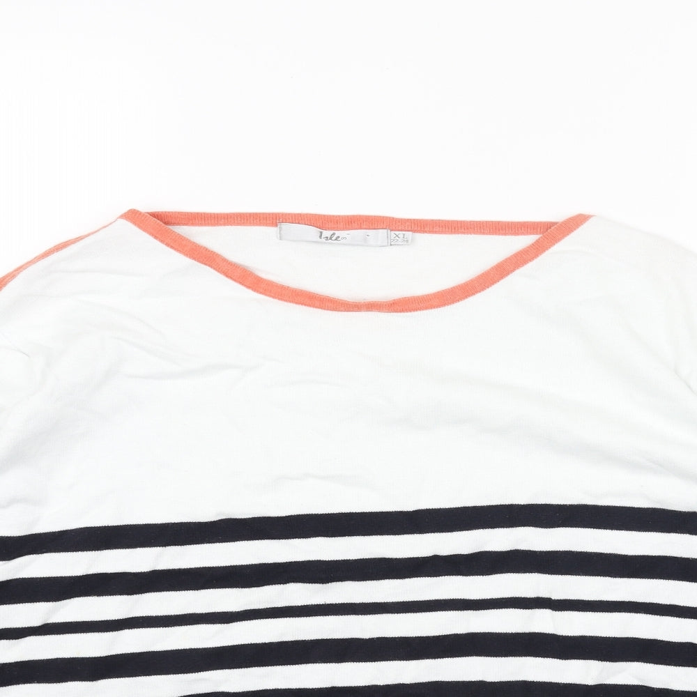Womens UK Size XL Isle White Pullover Jumper