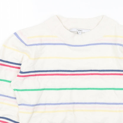 Womens UK Size XS NEXT White Pullover Jumper