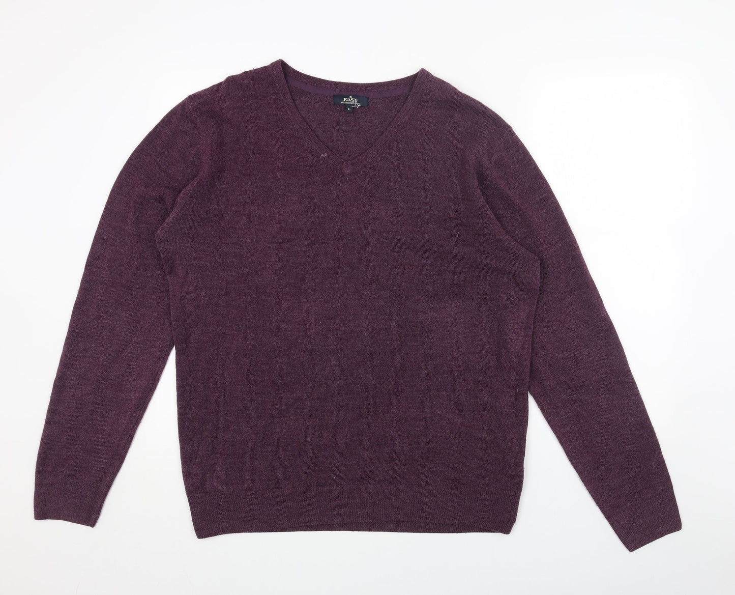 Womens UK Size L Easy Purple Pullover Jumper