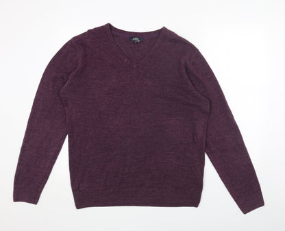 Womens UK Size L Easy Purple Pullover Jumper