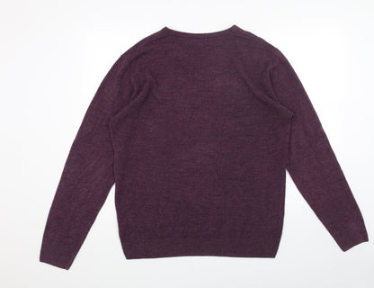Womens UK Size L Easy Purple Pullover Jumper