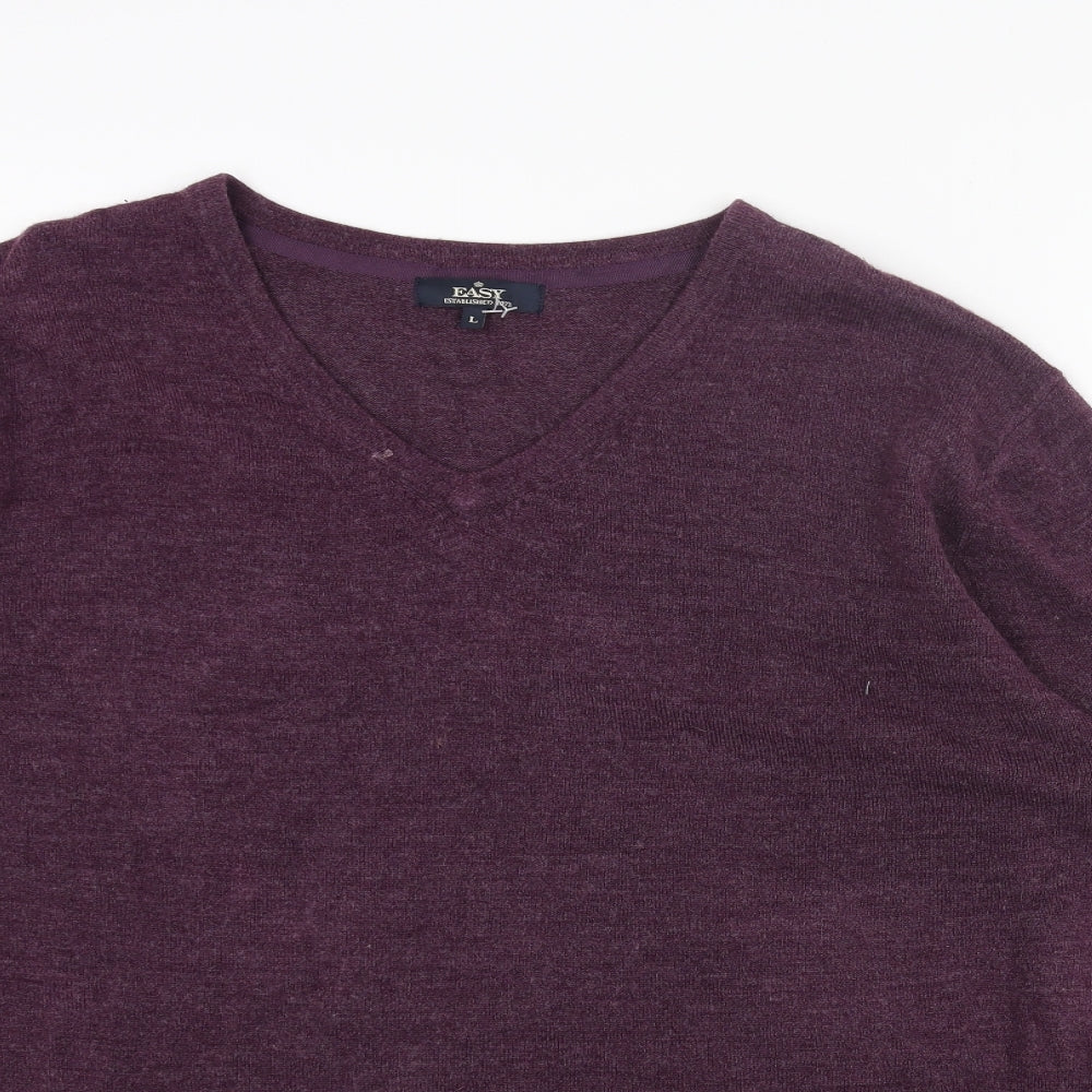 Womens UK Size L Easy Purple Pullover Jumper