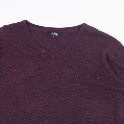 Womens UK Size L Easy Purple Pullover Jumper