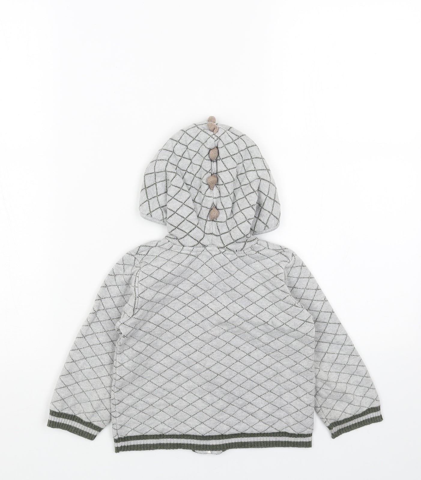 TU Boys Grey Geometric Jacket Size 18 Months Zip