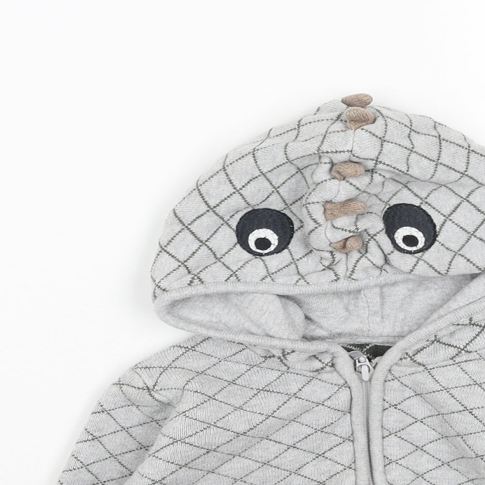 TU Boys Grey Geometric Jacket Size 18 Months Zip