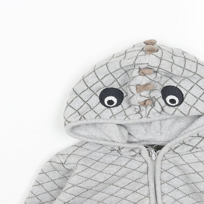 TU Boys Grey Geometric Jacket Size 18 Months Zip