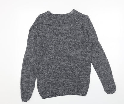 ONLY & SONS Mens Blue Round Neck Acrylic Pullover Jumper Size M Long Sleeve