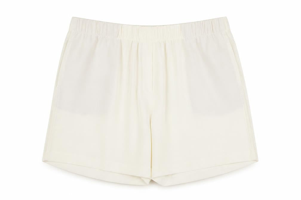 Marks and Spencer Womens Ivory Polyester Sweat Shorts Size 20 Regular Pull On