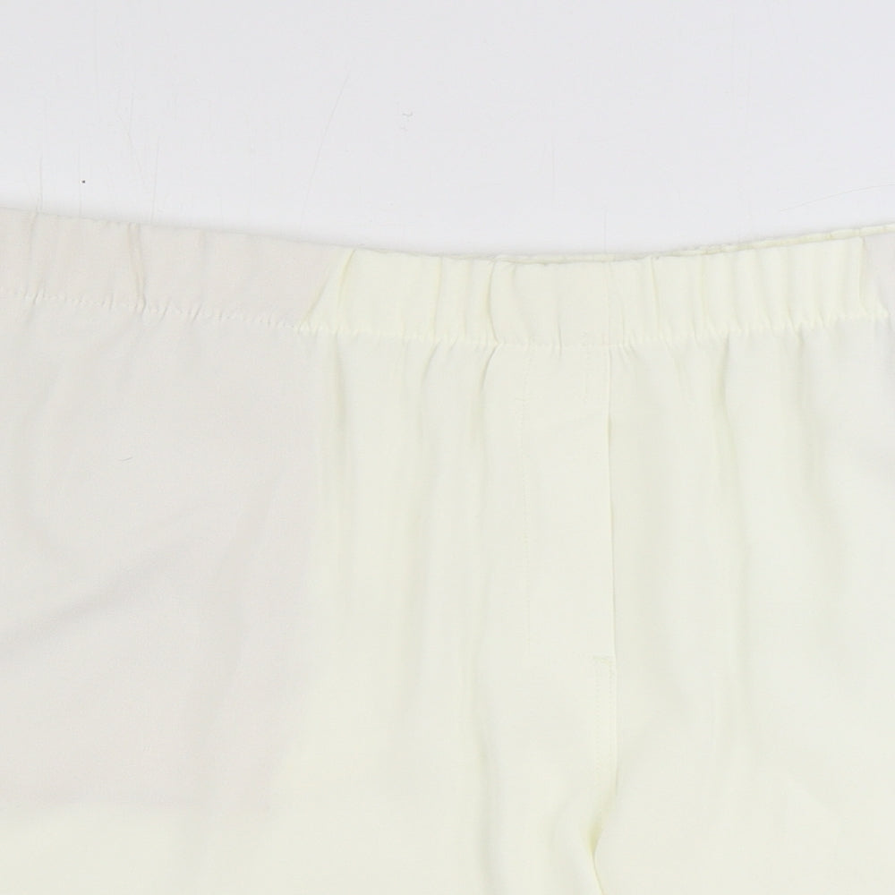 Marks and Spencer Womens Ivory Polyester Sweat Shorts Size 20 Regular Pull On